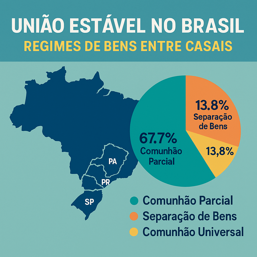 Mapa da União Estável no Brasil: Análise dos regimes de bens em 2025